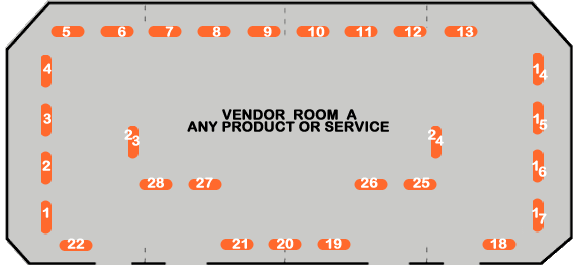 Location Chart for Business Services Vendor Room